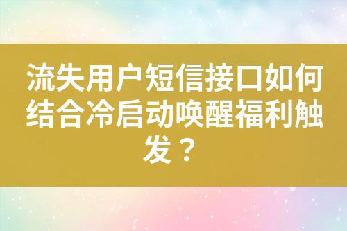 流失用户短信接口如何结合冷启动唤醒福利触发？